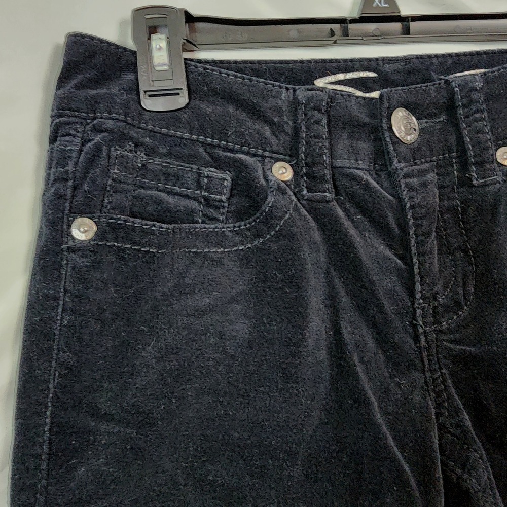 SEVEN7 Size 8 Black Velvet 5 Pocket Skinny Jeans Career Casual Cotton Stretch - Picture 5 of 10